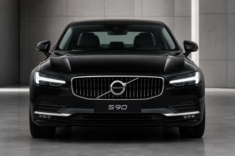 Black Volvo S90 Front View Executive Luxury Chauffeur Sedan