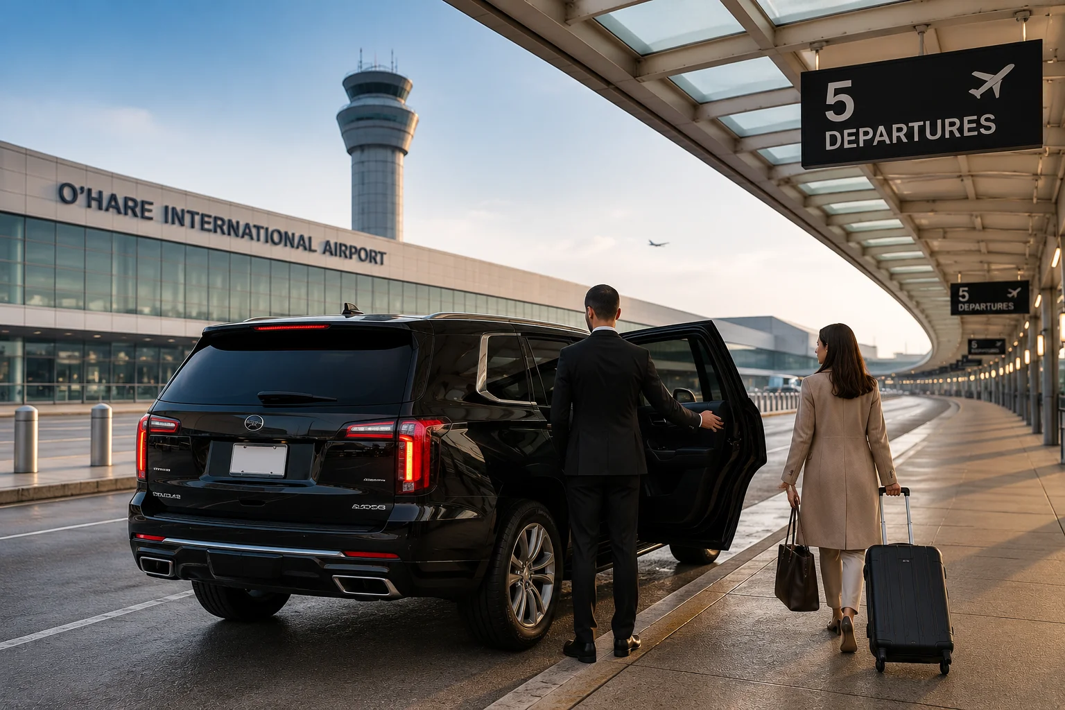 Chicago O’Hare airport car service luxury SUV chauffeur transportation