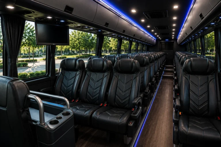 Luxury Charter Bus Interior Seating