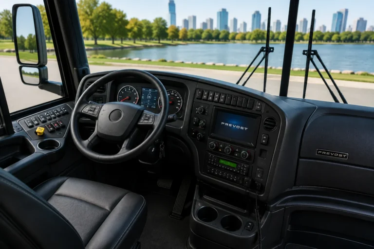 Luxury Coach Bus Driver Dashboard