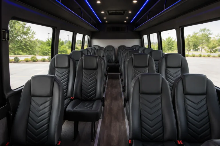Luxury Mini Coach Interior 24–36 Passenger Executive Seating