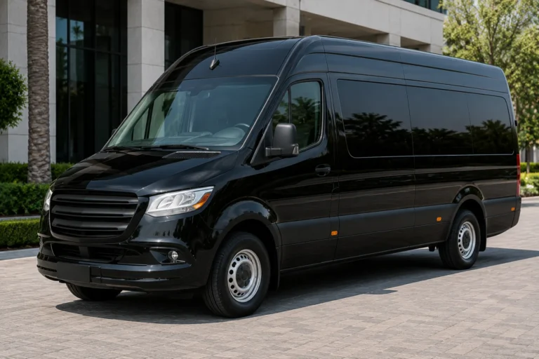 Luxury Sprinter Van Front View Executive Group Chauffeur Transportation
