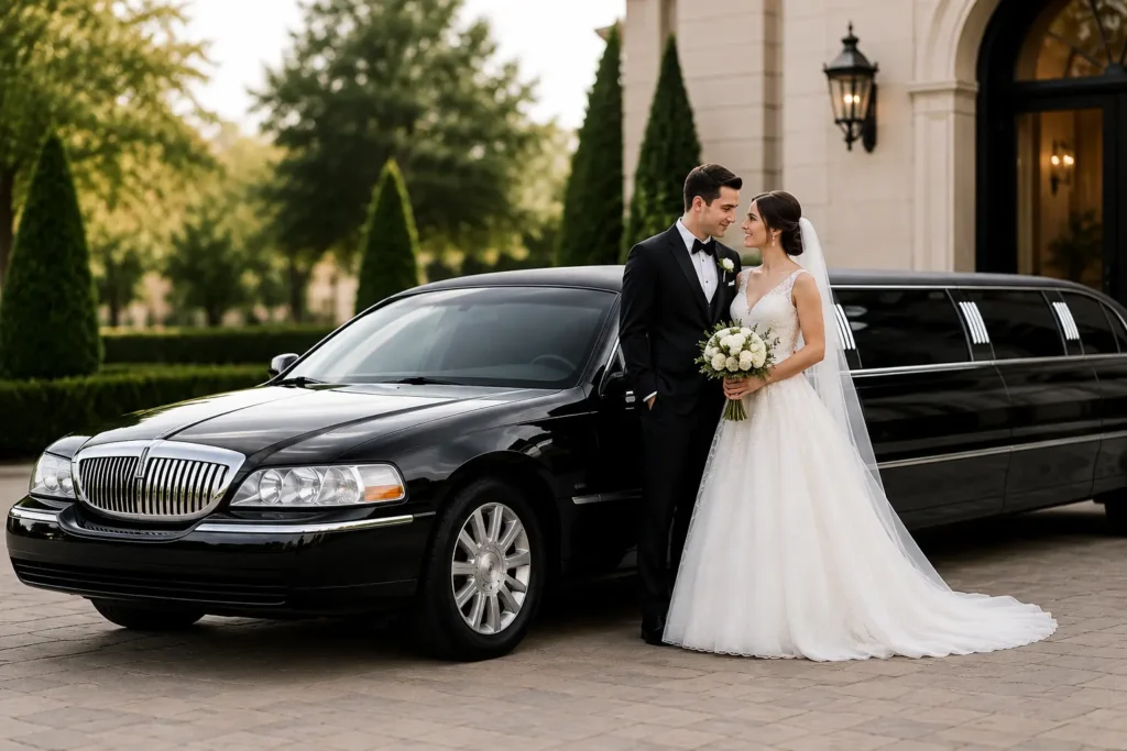Luxury Wedding Limousine Service with Private Chauffeur