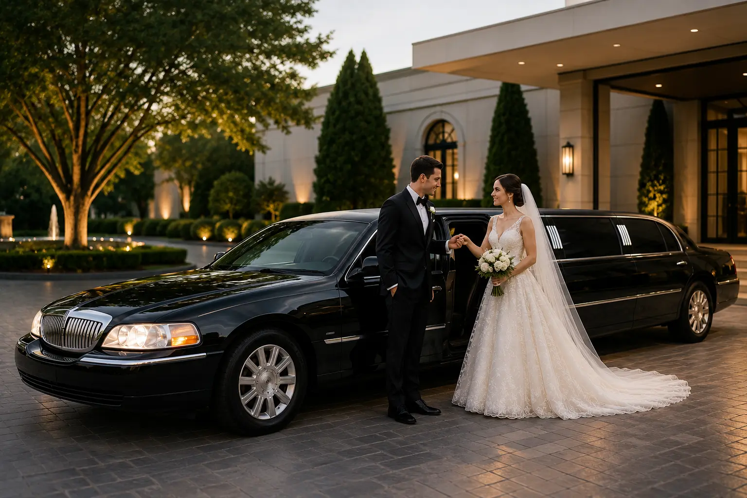 Wedding limo service and luxury wedding transportation by Empire Limousine