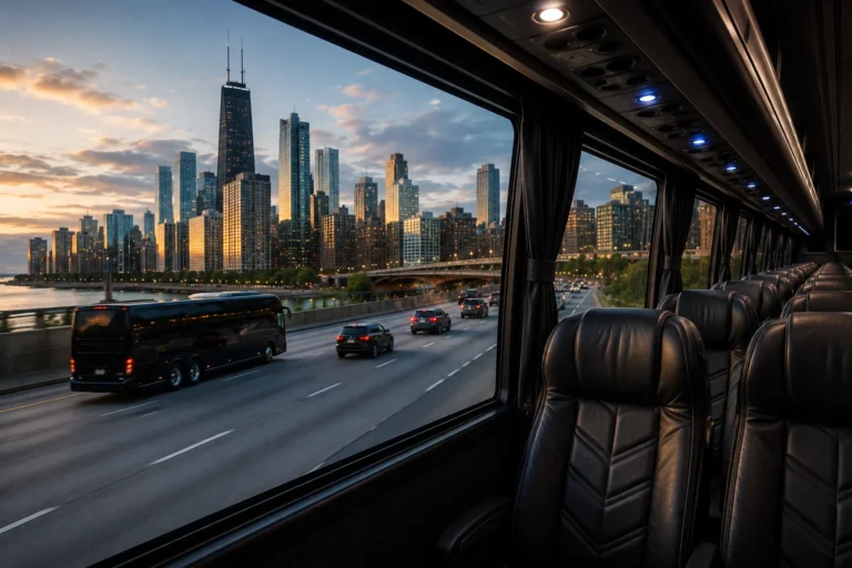 Premium Charter Bus Passenger Cabin