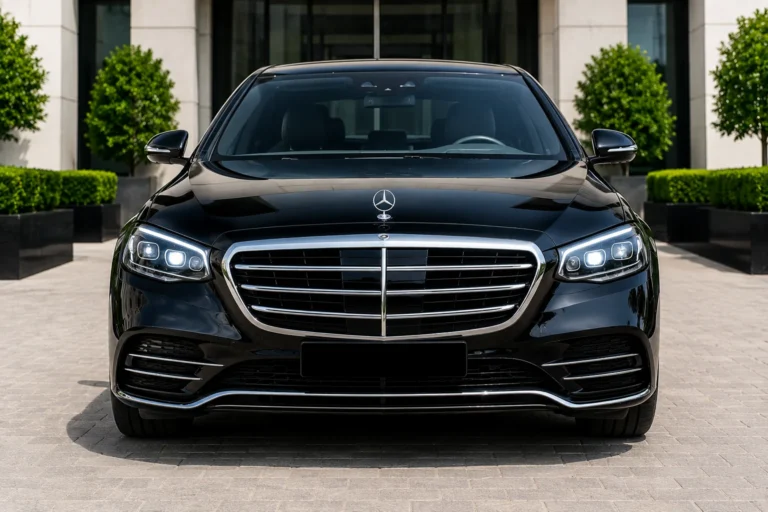 Premium Luxury Sedan Front View Executive Chauffeur Car