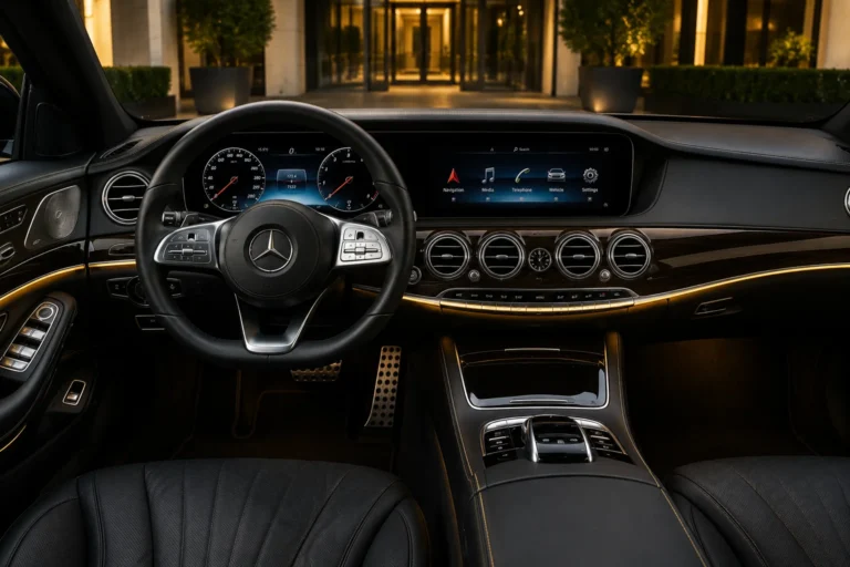 Premium Luxury Sedan Interior Dashboard Executive Luxury Cabin