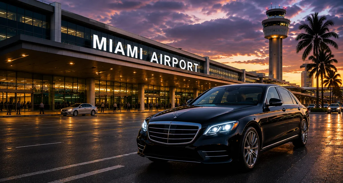 Miami airport limo service luxury car MIA