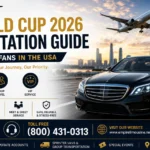 FIFA World Cup 2026 transportation guide for international fans in the USA with luxury airport limo service, chauffeur transfer and black car.