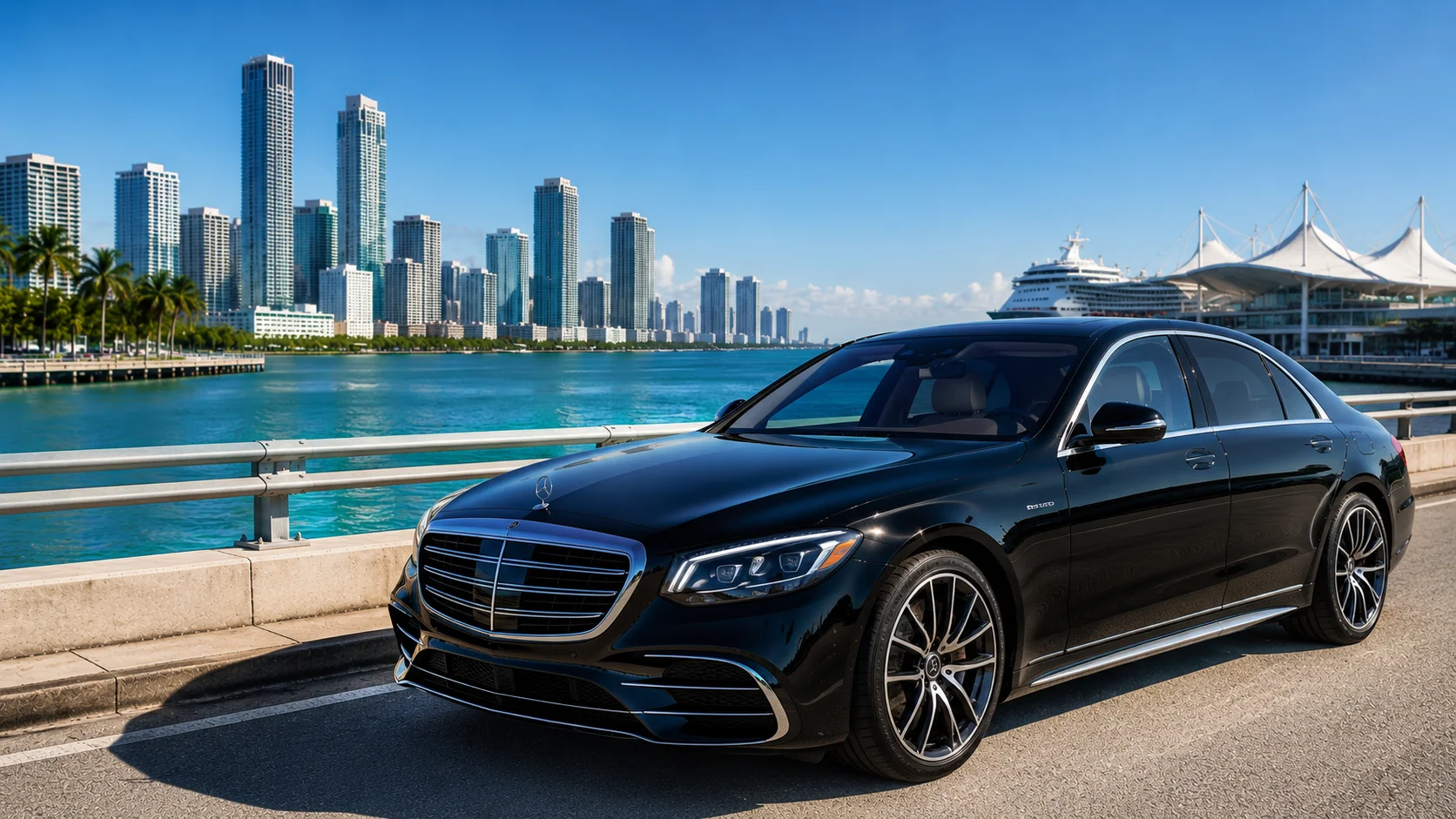 Luxury SUV for Port of Miami car service near PortMiami cruise terminal