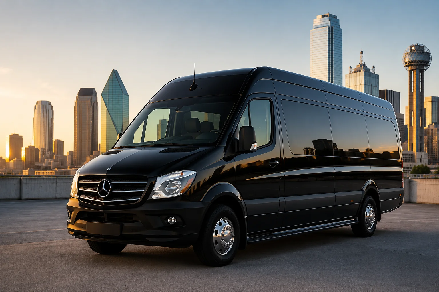 sprinter van rental Dallas luxury Mercedes Texas