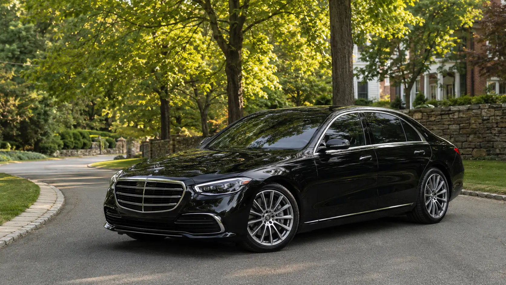 Black luxury sedan providing professional car service in Morris Plains New Jersey