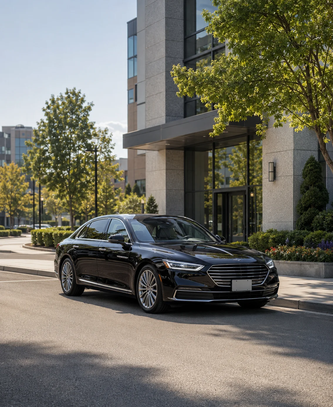 2026 luxury black sedan providing professional car service in Paramus New Jersey