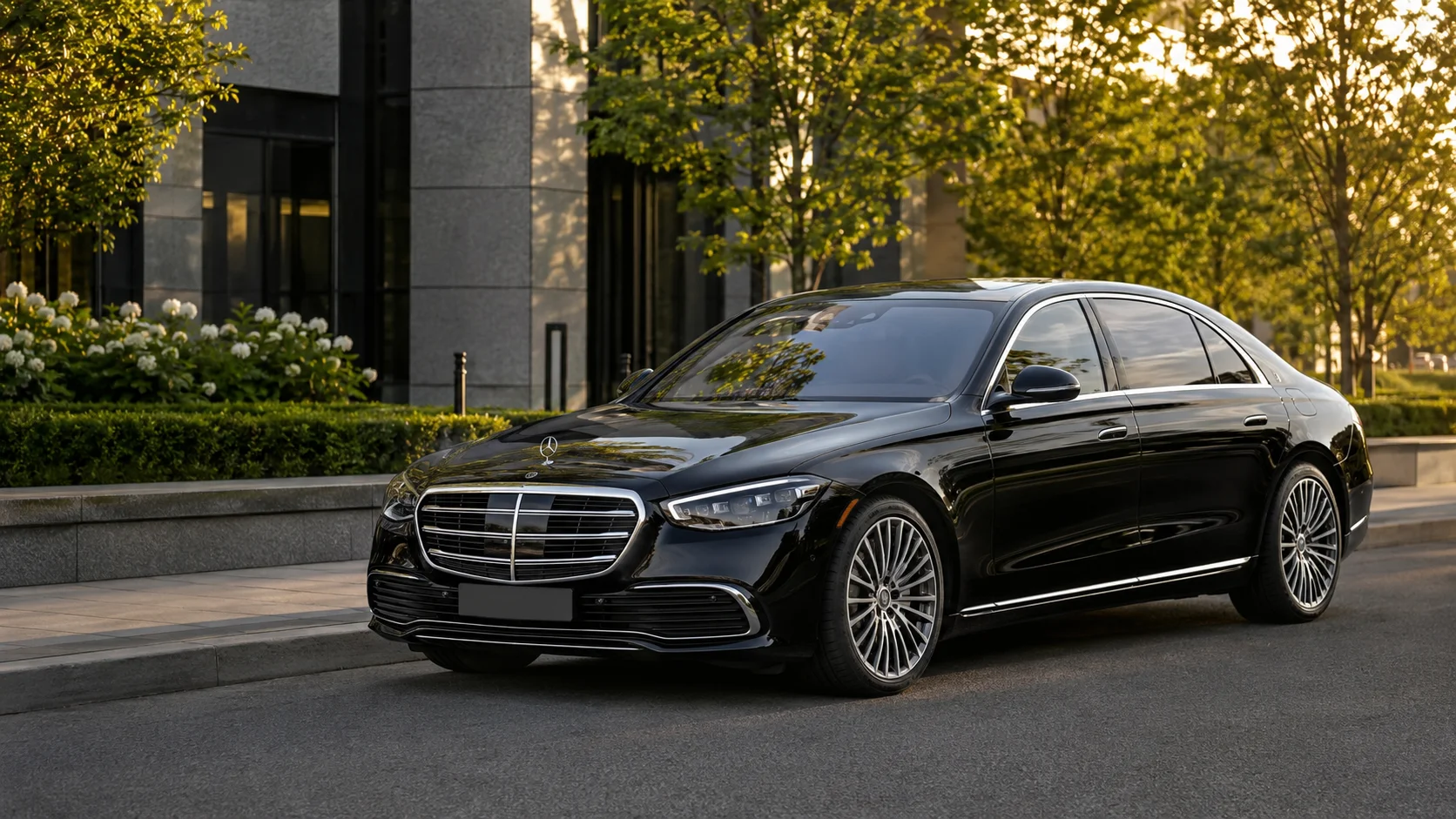 Black Mercedes-Benz S-Class for Somerset NJ chauffeur car service